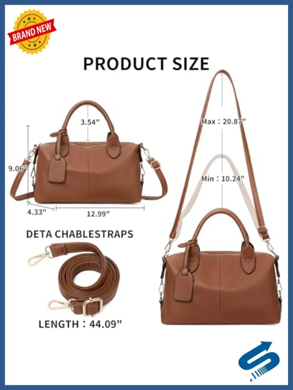 Large Capacity Vegan Leather Tote Bag with Top Handle Satchel Purse